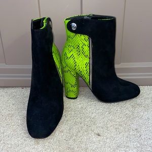 NWOT Snake Skin / suede booties